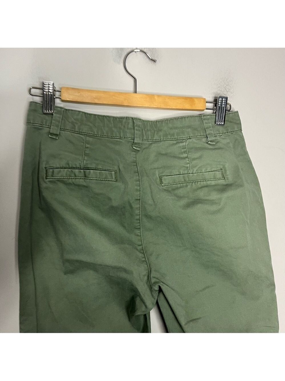 GAP Girlfriend Chino Cotton Pants in Green, size 0 - Picture 6 of 9